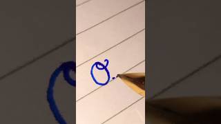 Learn cursive writing quotOquot  Cursive writing shortsfeed viral cursivewriting trending ytshorts [upl. by Naihr501]