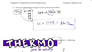 Thermodynamics  35 Pure Substances  super heated vapor and compressed liquid examples [upl. by Farrington]