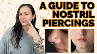 A Guide to Nostril Piercings Pain Aftercare and Jewelry piercings bodypiercing nosepiercing [upl. by Kerwin]