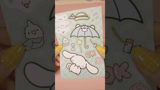 Cinnamoroll Stickers 💙🩵 cinnamoroll crafts shorts sticker sanrio paperdiy asmr [upl. by Ghassan334]