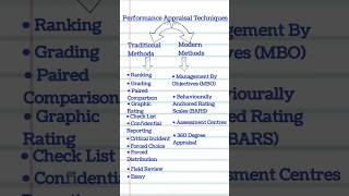 Performance Appraisal Traditional and Modern Methods of Performance Appraisal HRM commerce hrm [upl. by Eiramasil]