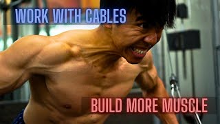 Are Cable Exercises Any Good for Building Muscle  Cable Only Upper Body Workout [upl. by Yelrahc]