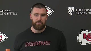 Video Chiefs tight end Travis Kelce speaks ahead of AFC Divisional Round game against Buffalo [upl. by Naylor]