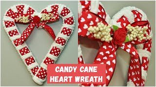 Heart Wreath  Valentine Wreath  Love  DIY Dollar store craft  Poundland craft  Valentine’s day [upl. by Breena]