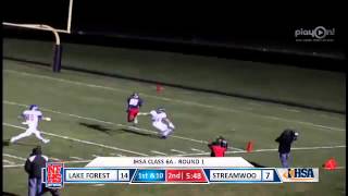 Belvidere North 89 Kevin Tevebaugh makes a 25yd TD catch [upl. by Hufnagel]