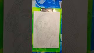 Rabindranath Thakur drawing easy for kids how to draw Rabindranath Tagore drawing shorts [upl. by Oiril]