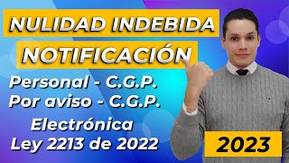 🔴👉✅ NOTIFICACION PERSONAL y Aviso CGP  Ley 2213 de 2022🔥⭕ [upl. by Artenak711]