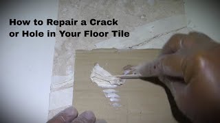 How to repair amp fix a crack hole or pit in Travertine amp Marble Stone tiles  TileMaster Filler kit [upl. by Reichert]