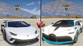 Gta 5 Lamborghini Car Vs Gta 5 Bugatti Car  Which Is Best [upl. by Ahsenwahs151]