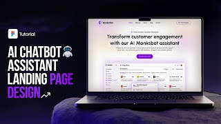 AI Chatbot Landing Page Design  Figma Tutorial [upl. by Tristas]