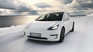 Tesla Model 3 vs DieselSUV vs Nordkap im Winter Dokumentation [upl. by Farmelo]