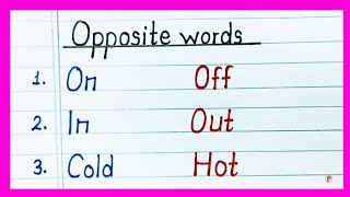 10 opposite words in english  Write easy opposite words  Opposite words for kids  Opposite words [upl. by Aivatan449]