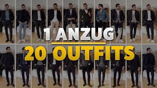 20 Outfits mit EINEM Anzug  Stylingtipps für Männer [upl. by Neisa]