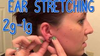 Ear Stretching First Time 2G to 1G 📍 How To With Kristin [upl. by Joanna]