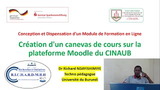 Création dun canevas de cours sur Moodle [upl. by Aleunamme771]