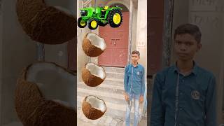 Rounding coconut to tractor Jcb roller auto  vans name magic video shortsfeed [upl. by Enilhtak]