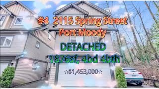 Single Detached spacious townhome 4 2115 Spring Street Port Moody [upl. by Oiretule676]