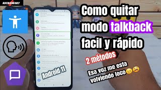 Como quitar modo talkback de mi android apagar la voz que habla sola samsung Huawei Motorola etc [upl. by Jacquelynn512]