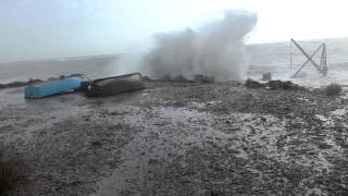 Powerful Storm Waves Portland Bill 2014 [upl. by Aziaf]