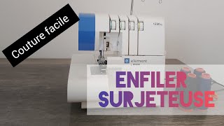 ENFILAGE de la SURJETEUSE PFAFF element 1230 OL [upl. by Dragoon]