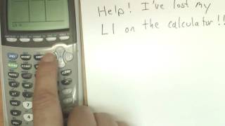 Help I lost my L1 or L2 on the Ti graphing calculator [upl. by Lucier]