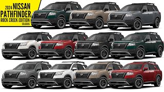 2024 Nissan Pathfinder Rock Creek Edition – All Color Options – Images  AUTOBICS [upl. by Brotherson]