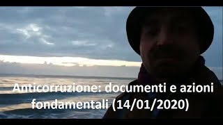 Anticorruzione documenti e azioni fondamentali 14012020 [upl. by Cooper]