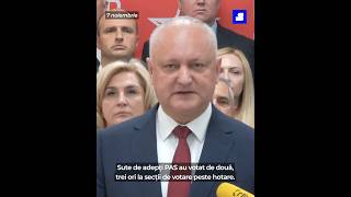 Falsul lui Igor Dodon despre votarea multiplă în străinătate shorts [upl. by Kenzie]