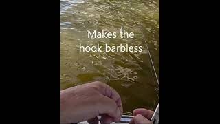 How to Make Barbless Hooks shorts fishing fish [upl. by Ateiluj921]