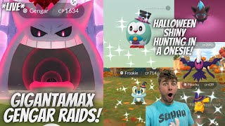 ✨ Gigantamax Gengar Raids Costume Shiny Hunting for Halloween and MORE In Pokemon Go✨ [upl. by Renita]