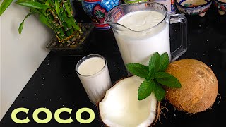 Receta de Agua fresca de Coco  muy rica y refrescante [upl. by Draneb]