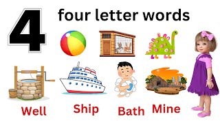 Four letter wordsFour letter words for kids education [upl. by Bullard]