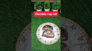 Chocolate Crepe roll Crepe roll cake recipe food chocolatecake viralshortviews [upl. by Kunkle649]