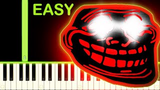 PHONK TROLLGE MEME SONG  EASY Piano Tutorial [upl. by Aida]