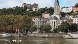 Lyon France Travel to Europe Atmospheric fall video A walk through the city [upl. by Ho]