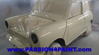 Classic Austin Mini Repaint  Respray And Iwata W400 vs W400 Bellaria Comparison [upl. by Riggs]