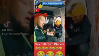 Ślak trafi z tym Młodym 🤣 humor parodia budowlańcy viral funny śmieszne fachowcy [upl. by Arvin632]