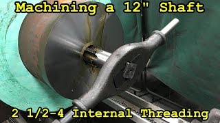 SNS 148 Machining 12quot Shaft Internal Threading Hand Tapping [upl. by Rosalinda]