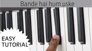 Bande Hain Hum Uske Piano Slow simple n easy Casio Keyboard Tutorial  dhoom3 [upl. by Leler]