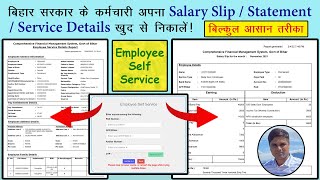 How To Download Salary Slips for Bihar Govt Employees cfms BihargovernmentEmployees [upl. by Nerrag918]