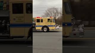 Colonie Fire Company Engine 405 Responding to a Fire Alarm [upl. by Cymbre]