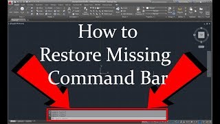 How To Restore Missing Command Bar In AutoCAD 2017  DigitalKnowledge [upl. by Paza429]