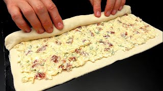 DIE KÖSTLICHSTE Füllung für Blätterteig Jeder fragt nach diesem Rezept Schmeckt besser als Pizza [upl. by Messing]