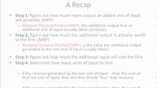 Marginal Revenue Product equals Marginal Factor Cost [upl. by Odelia]