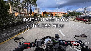 Insta360 Ace Pro 2 Daytime Z900 Riding  ND32 Filter Comparison  Builtin microphone [upl. by Siraved]