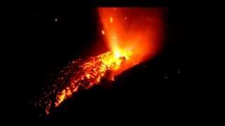 Spectacular nighttime video of active Semeru volcano lava dome [upl. by Cullan]