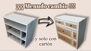 Como hacer cajones de cartón para mueble de madera ¡Hazlo tú mismo Organización y decoración DIY [upl. by Anora]