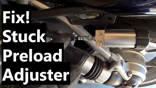 Fix Stuck Preload Adjuster  Concours 14 [upl. by Yltsew]