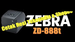 PRINT RESI SHOPEE dengan menggunakan Zebra ZD888 [upl. by Knowlton]