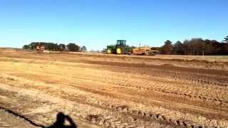 John Deere 8120 stripping topsoil [upl. by Ecenaj]